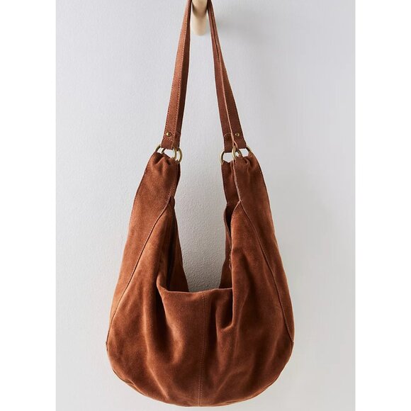 Roma Suede Tote Bag Color: Rust - Picture 1 of 5
